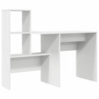 Schreibtisch mit Regal Weiß 131,5 x 50 x 106,5 cm Holzwerkstoff