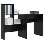 Schreibtisch Schwarz Eichen-Optik 131,5 x 50 x 106,5 cm