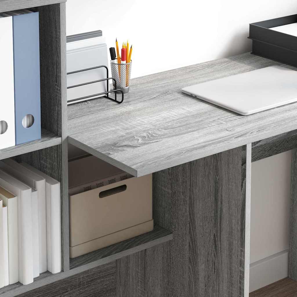 Schreibtisch Graues Sonoma 131,5 x 50 x 106,5 cm Holzwerkstoff