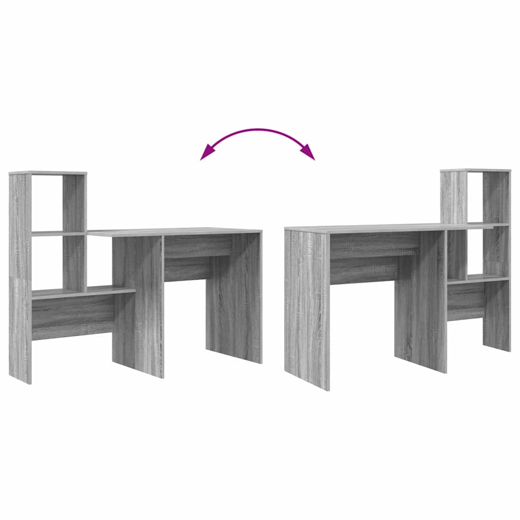Schreibtisch Graues Sonoma 131,5 x 50 x 106,5 cm Holzwerkstoff