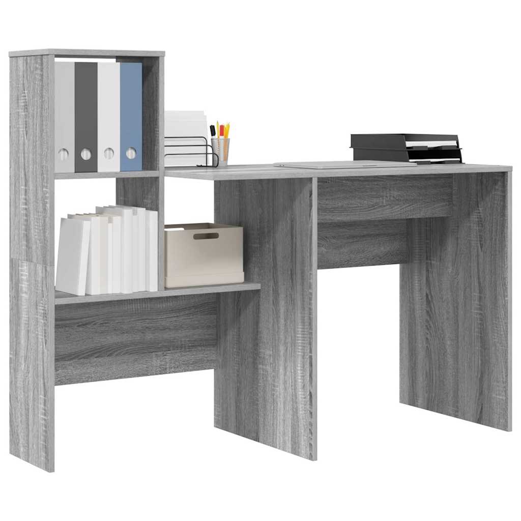 Schreibtisch Graues Sonoma 131,5 x 50 x 106,5 cm Holzwerkstoff