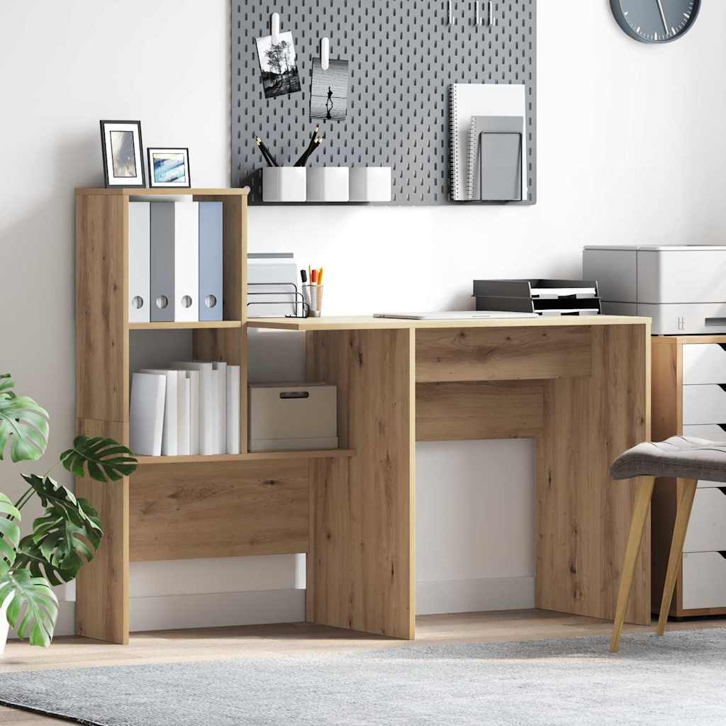 Schreibtisch Artisan-Eiche 131,5 x 50 x 106,5 cm Holzwerkstoff
