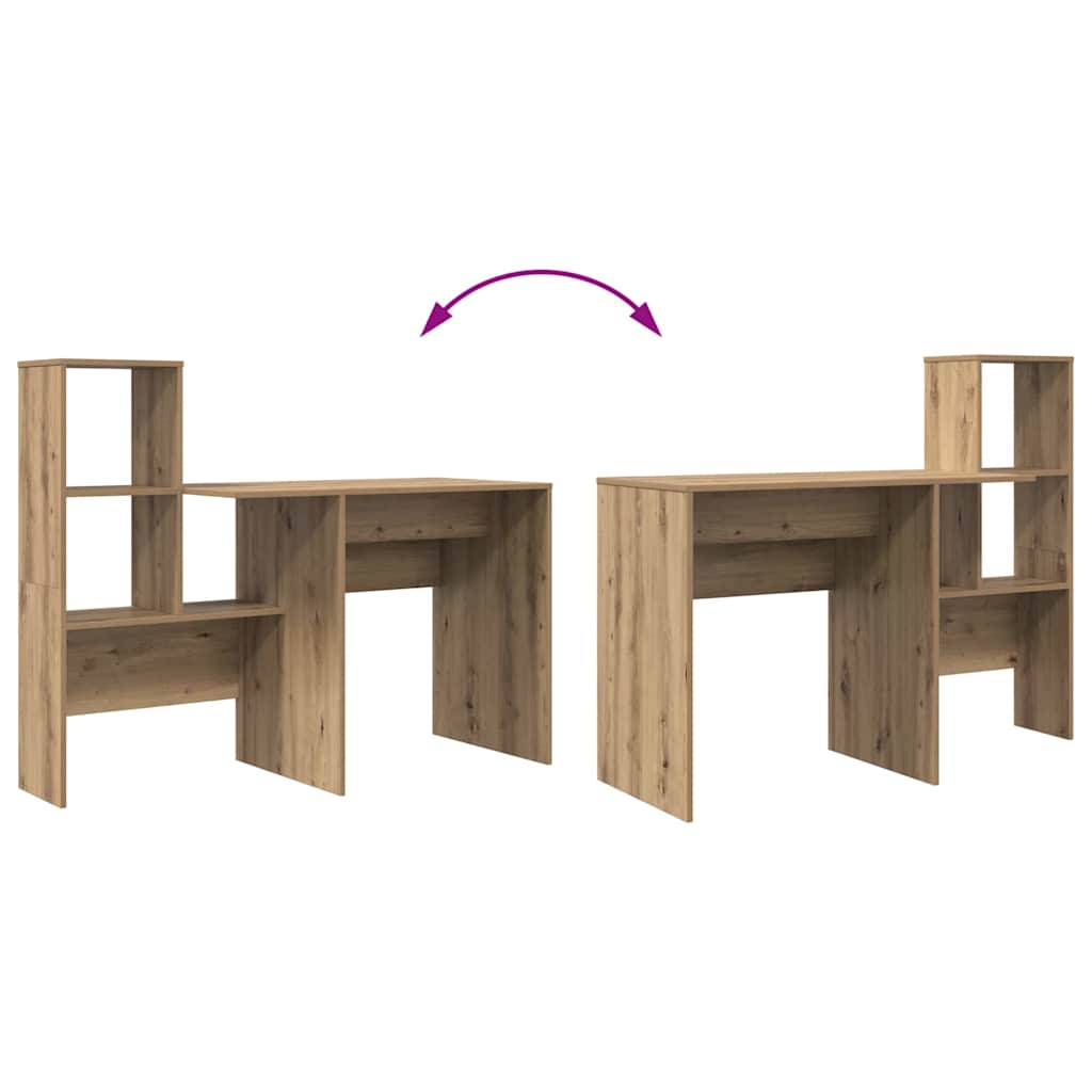 Schreibtisch Artisan-Eiche 131,5 x 50 x 106,5 cm Holzwerkstoff