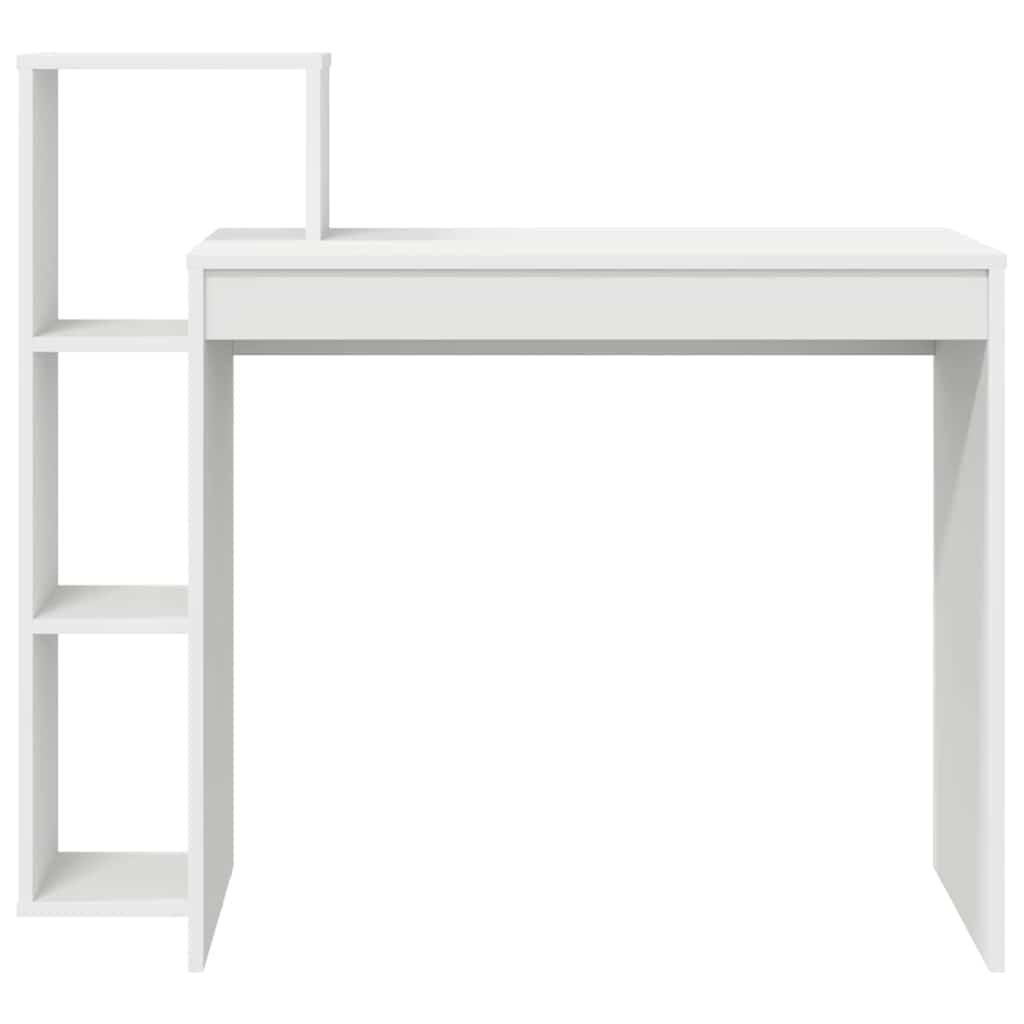 Schreibtisch mit Regal Weiß 100 x 40 x 90 cm Holzwerkstoff