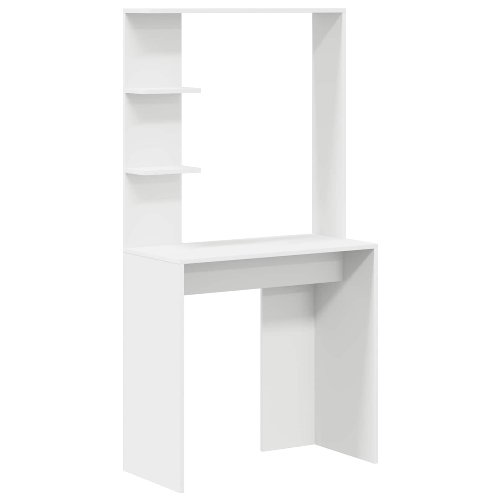 Schreibtisch mit Regal Weiß 78,5 x 37 x 154,5 cm Holzwerkstoff