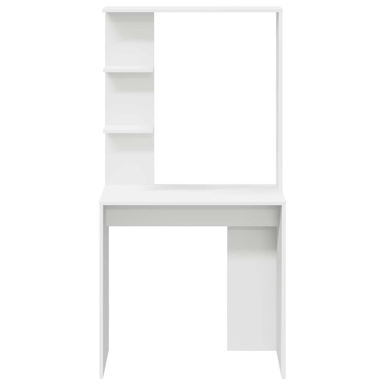 Schreibtisch mit Regal Weiß 78,5 x 37 x 154,5 cm Holzwerkstoff