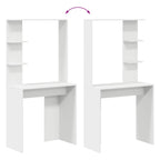 Schreibtisch mit Regal Weiß 78,5 x 37 x 154,5 cm Holzwerkstoff