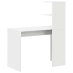 Schreibtisch mit Regal Weiß 102 x 50 x 124 cm Holzwerkstoff