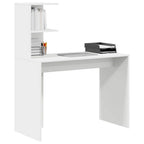 Schreibtisch mit Regal Weiß 102 x 50 x 124 cm Holzwerkstoff