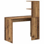 Schreibtisch mit Regal Altholz 102 x 50 x 124 cm Holzwerkstoff