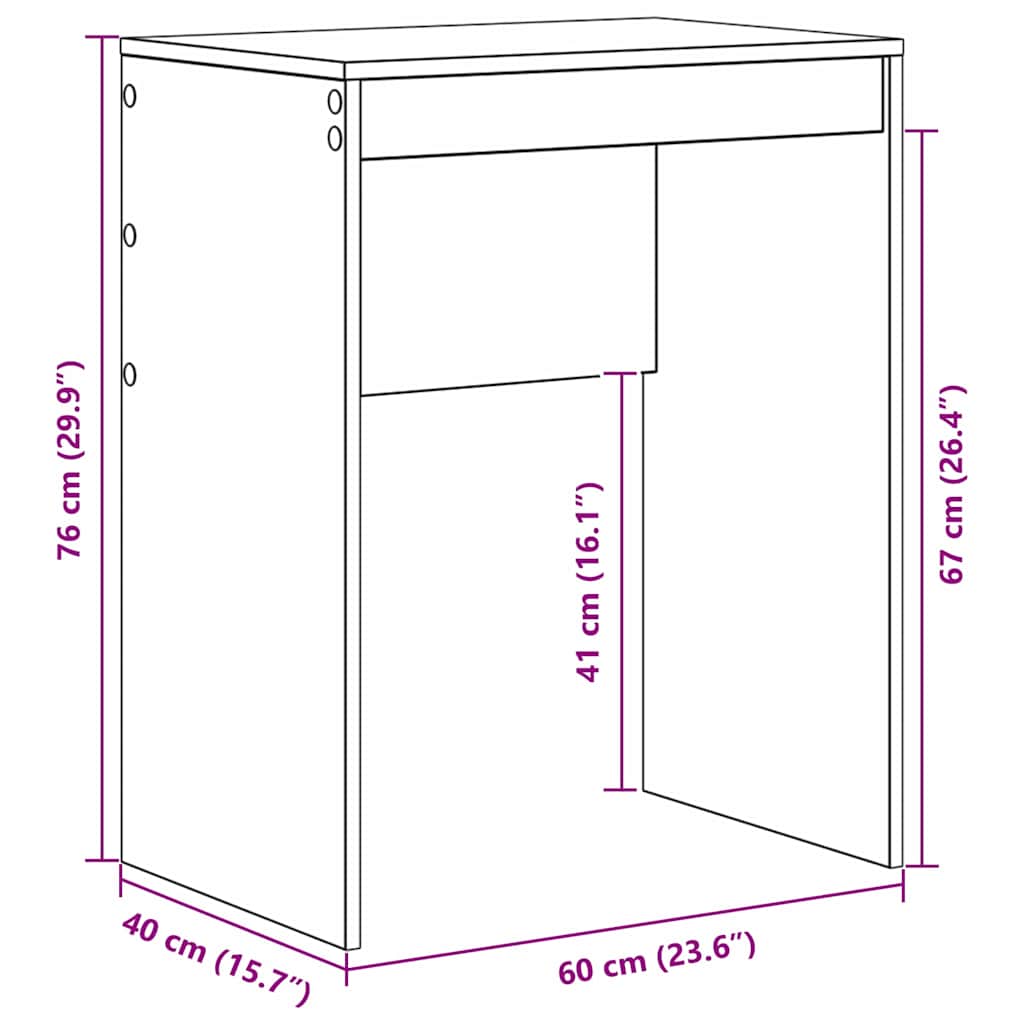 Schreibtisch Sonoma-Eiche 60 x 40 x 76 cm