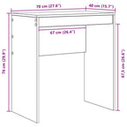 Schreibtisch Beton Grau 70 x 40 x 76 cm