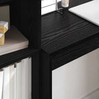 Schreibtisch Schwarz Eichen-Optik 80 x 40 x 76 cm