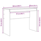 Schreibtisch Sonoma-Eiche 100 x 40 x 76 cm