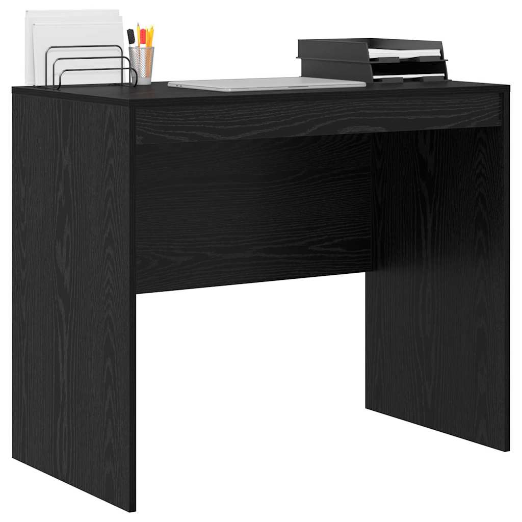 Schreibtisch Schwarz Eichen-Optik 90 x 50 x 76 cm