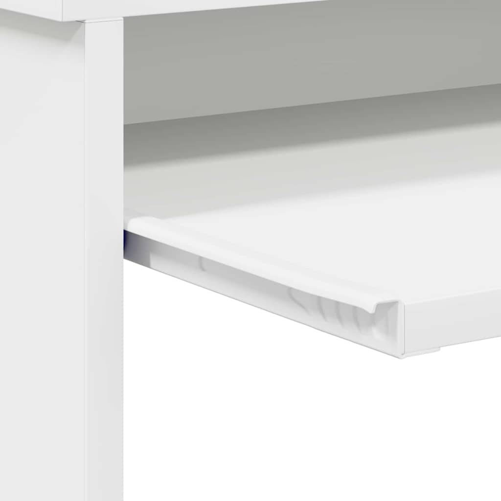 Schreibtisch mit Regal Weiß 106 x 41 x 88.5 cm Holzwerkstoff