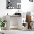 Schreibtisch mit Regal Weiß 106 x 41 x 88.5 cm Holzwerkstoff