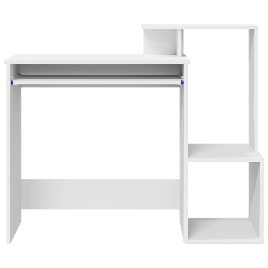 Schreibtisch mit Regal Weiß 106 x 41 x 88.5 cm Holzwerkstoff