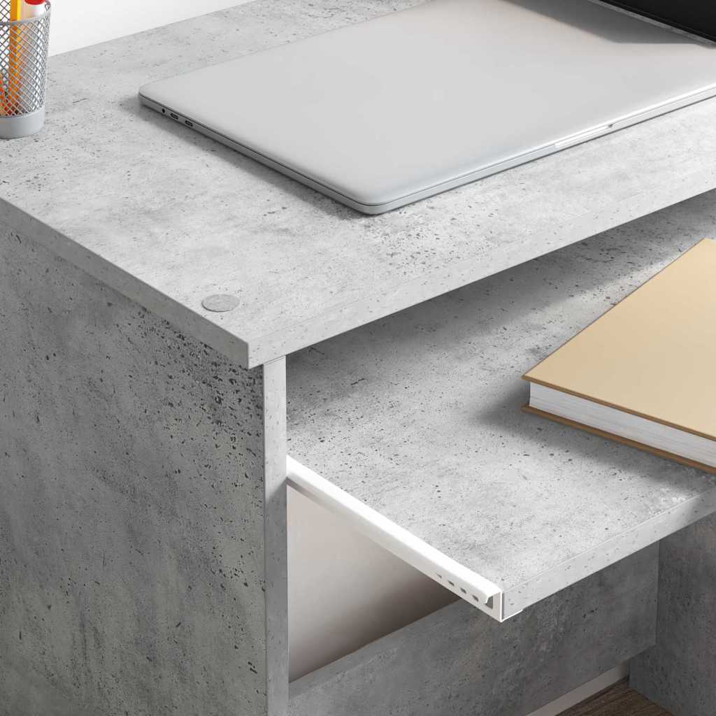 Schreibtisch Beton Grau 106 x 41 x 88.5 cm Holzwerkstoff