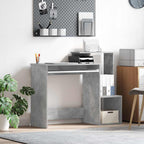 Schreibtisch Beton Grau 106 x 41 x 88.5 cm Holzwerkstoff
