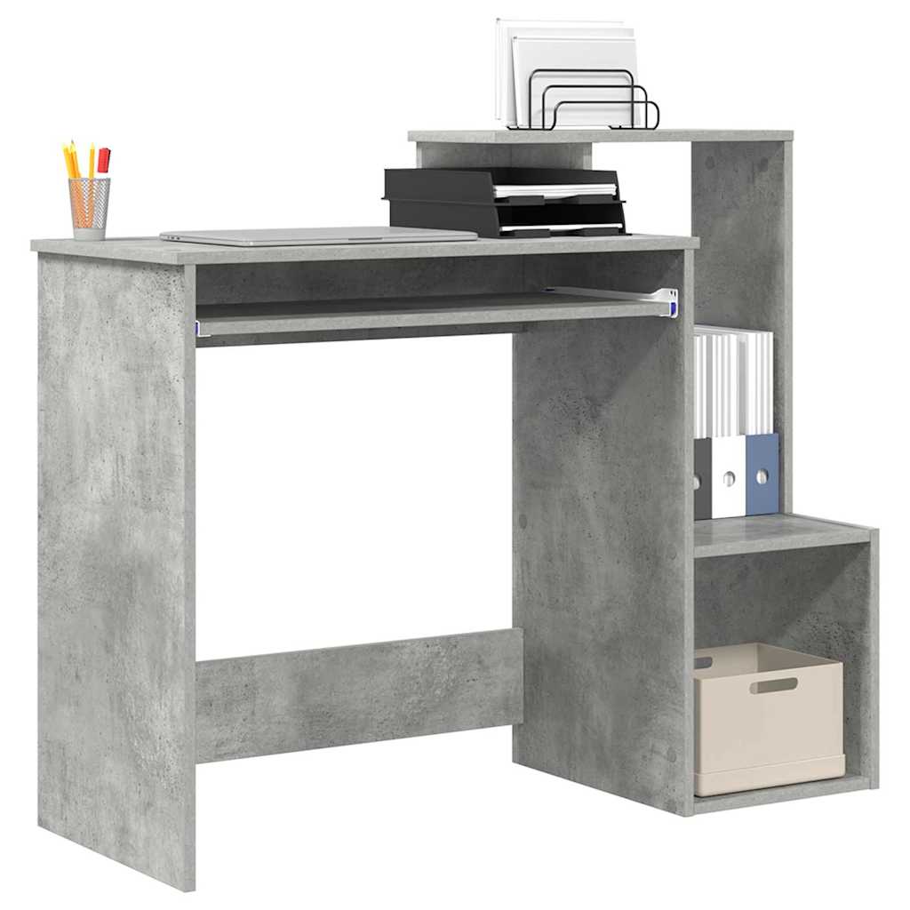Schreibtisch Beton Grau 106 x 41 x 88.5 cm Holzwerkstoff