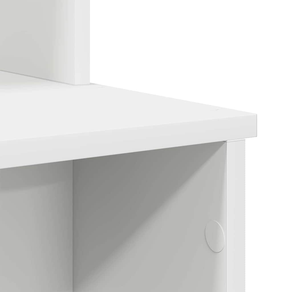 Schreibtisch mit Regal Weiß 120,5 x 44 x 88,5 cm Holzwerkstoff