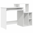 Schreibtisch mit Regal Weiß 120,5 x 44 x 88,5 cm Holzwerkstoff