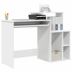 Schreibtisch mit Regal Weiß 120,5 x 44 x 88,5 cm Holzwerkstoff