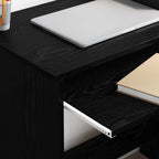 Schreibtisch Schwarz Eichen-Optik 120,5 x 44 x 88,5 cm