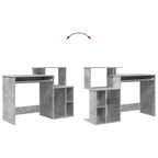 Schreibtisch Beton Grau 120,5 x 44 x 88,5 cm Holzwerkstoff