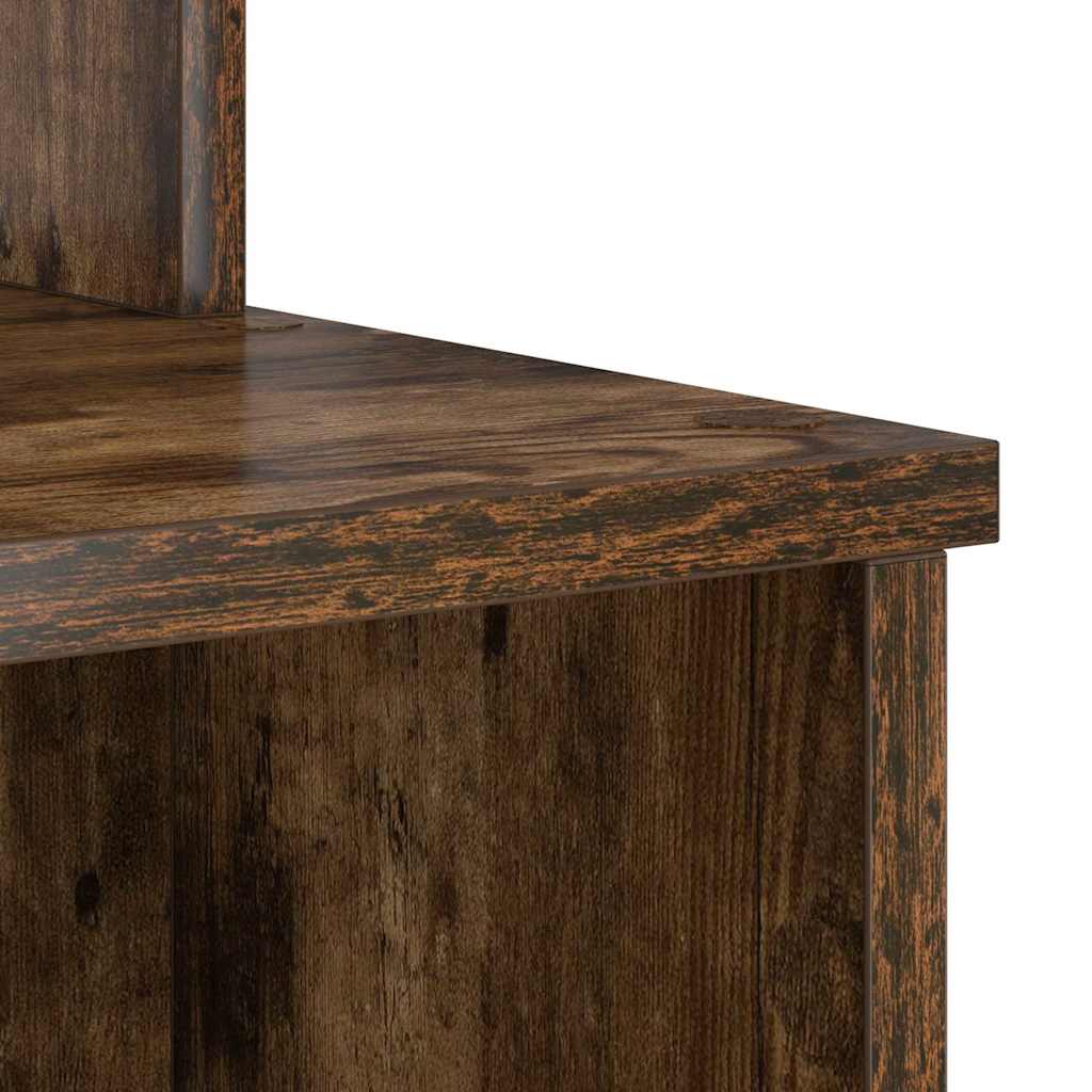 Schreibtisch mit Regal Geräucherte Eiche 120,5 x 44 x 88,5 cm