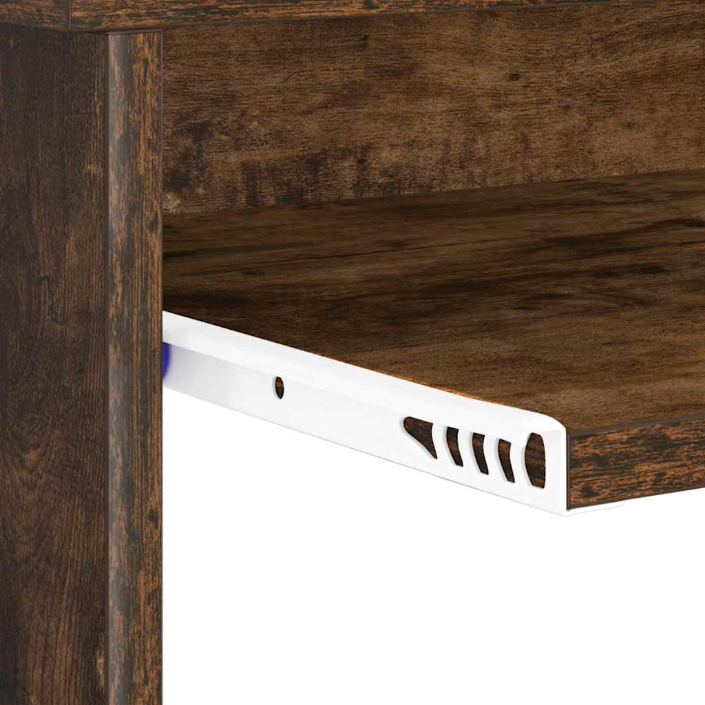 Schreibtisch mit Regal Geräucherte Eiche 120,5 x 44 x 88,5 cm
