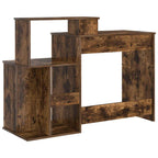 Schreibtisch mit Regal Geräucherte Eiche 120,5 x 44 x 88,5 cm