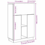 Schreibtisch Graues Sonoma 71.5 x 31.5 x 106.5 cm Holzwerkstoff