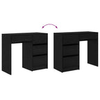 Schreibtisch Schwarz Eichen-Optik 90 x 37,5 x 75 cm