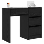 Schreibtisch Schwarz Eichen-Optik 90 x 37,5 x 75 cm