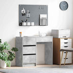 Schreibtisch Beton Grau 90 x 37,5 x 75 cm Holzwerkstoff