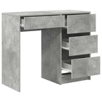 Schreibtisch Beton Grau 90 x 37,5 x 75 cm Holzwerkstoff