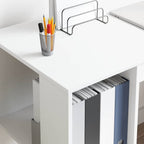 Schreibtisch mit Regal Weiß 130 x 50,5 x 75 cm Holzwerkstoff