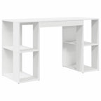 Schreibtisch mit Regal Weiß 130 x 50,5 x 75 cm Holzwerkstoff