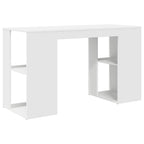 Schreibtisch mit Regal Weiß 130 x 50,5 x 75 cm Holzwerkstoff