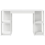 Schreibtisch mit Regal Weiß 130 x 50,5 x 75 cm Holzwerkstoff