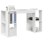 Schreibtisch mit Regal Weiß 130 x 50,5 x 75 cm Holzwerkstoff