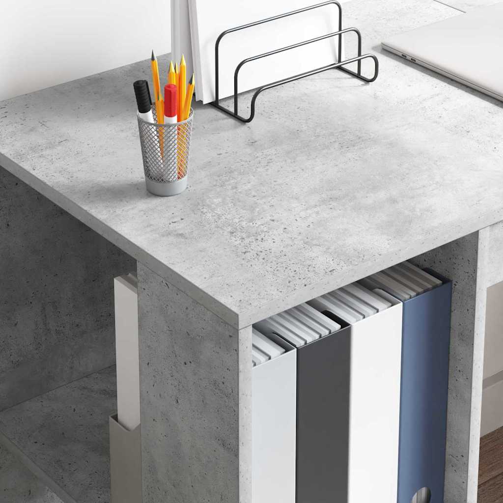 Schreibtisch Beton Grau 130 x 50,5 x 75 cm Holzwerkstoff