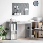 Schreibtisch Beton Grau 130 x 50,5 x 75 cm Holzwerkstoff