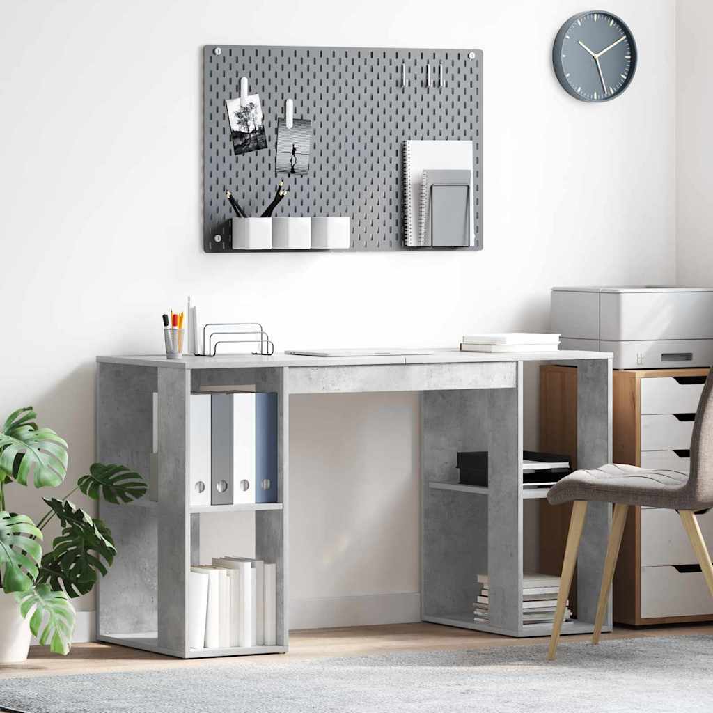 Schreibtisch Beton Grau 130 x 50,5 x 75 cm Holzwerkstoff