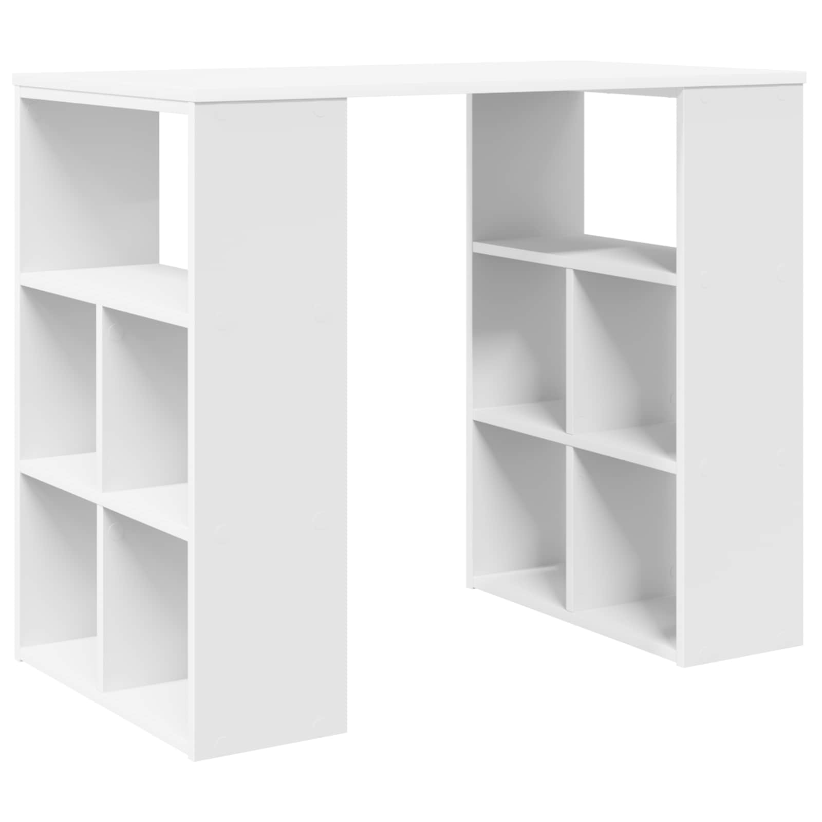 Schreibtisch mit Regal Weiß 90 x 50 x 75 cm Holzwerkstoff