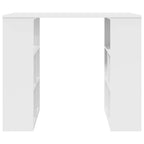 Schreibtisch mit Regal Weiß 90 x 50 x 75 cm Holzwerkstoff
