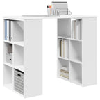 Schreibtisch mit Regal Weiß 90 x 50 x 75 cm Holzwerkstoff