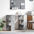 Schreibtisch mit Regal Beton Grau 90 x 50 x 75 cm Holzwerkstoff